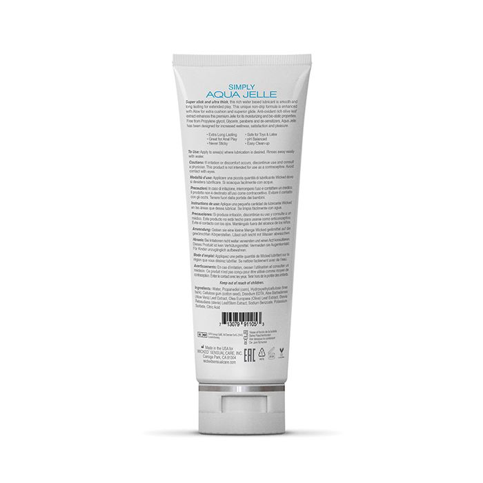 Carregar imagem no visualizador da Galeria, Wicked Sensual Care Simply Aqua Jelle Waterbased Lubricant 4 Oz
