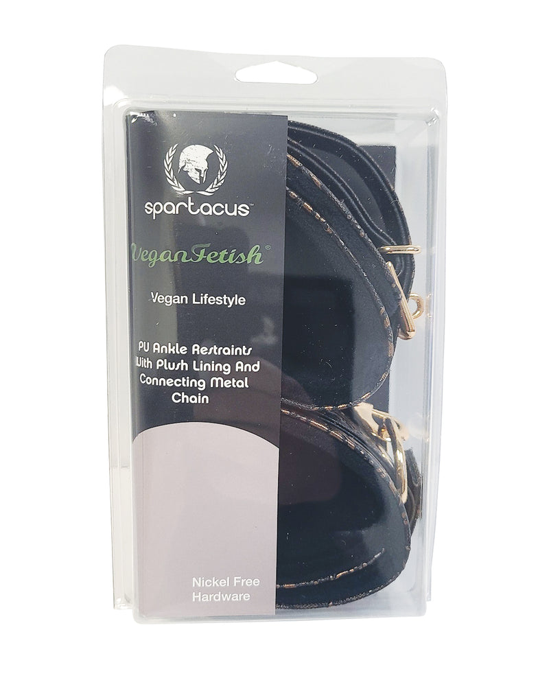 Bild in den Galerie-Viewer laden, Spartacus Faux Fur Lining Ankle Restraints - Brown Floral Print