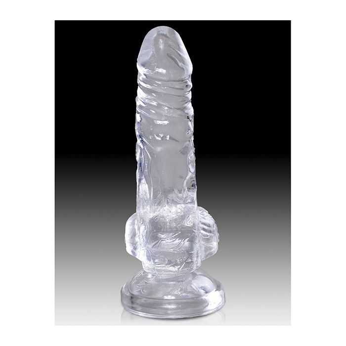 Load image into Gallery viewer, King Cock Clear 4" Cock w/Balls