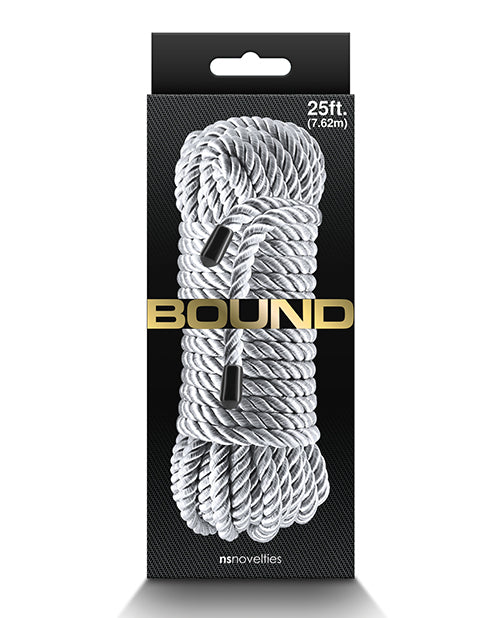 Load image into Gallery viewer, Bound Rope Silver 25 Ft Polyester Bondage Rope For Sensual Play
