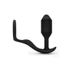 Încărcați imaginea în vizualizatorul Galerie, b-Vibe Snug & Tug Inele din silicon cu greutate și inel pentru penis - 128 g Negru