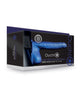 Load image into Gallery viewer, Shots Ouch 8" Ribbed Hollow Strap On w/Balls - Metallic Blue
