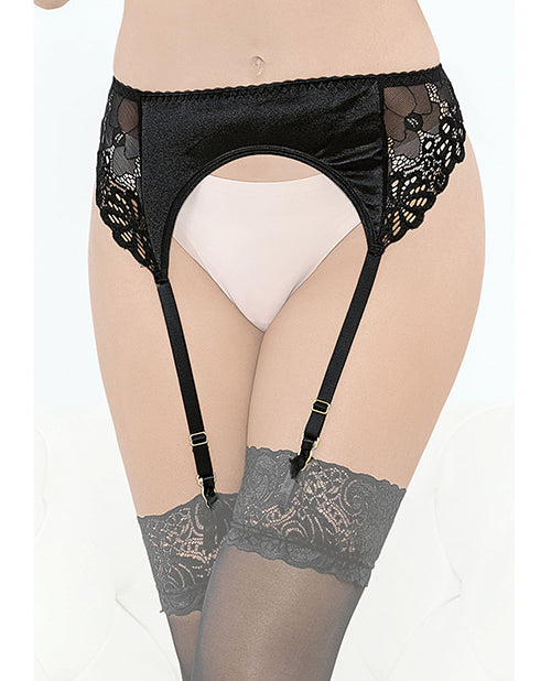 Carregar imagem no visualizador da Galeria, Satin & Lace Garterbelt Black LG