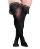 Load image into Gallery viewer, Kix'ies Keila Semi Opaque Fringe Thigh High Black C