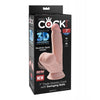 Charger l'image dans la visionneuse de la galerie, King Cock Plus 7" Triple Density Cock w/Swinging Balls - Ivory