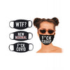 Lataa kuva gallerian katseluohjelmaan, Hott Products Mask-erade Masks - F Covid/WTF?/New Normal X Pack of 3