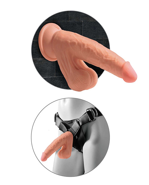 Load image into Gallery viewer, King Cock Plus 7" Triple Density Cock w/Swinging Balls - Tan