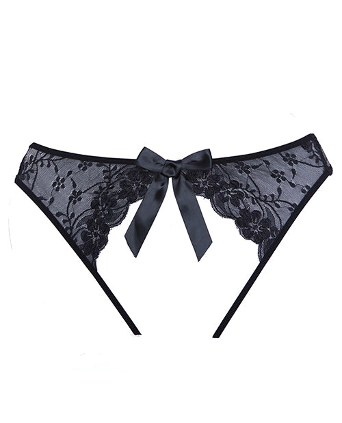 Carica l'immagine nel visualizzatore Galleria, Adore Sheer Teaz Open Panty Black O/S