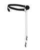 Załaduj obraz do przeglądarki galerii, Shots Ouch Black & White Breathable Ball Gag w/Nipple Clamps - Black