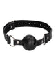 Załaduj obraz do przeglądarki galerii, Shots Ouch Black & White Breathable Ball Gag w/Nipple Clamps - Black