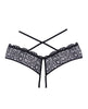 Carica l'immagine nel visualizzatore Galleria, Adore Crayzee Open Panty w/Criss Cross Waist Straps & Lace Black O/S