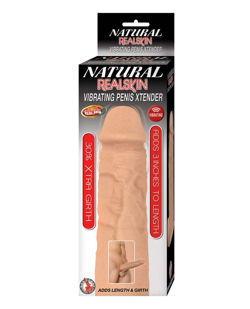 Load image into Gallery viewer, Natural Realskin Vibrating Penis Xtender - White