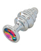 Load image into Gallery viewer, Gender Fluid Excite! Ribbed Plug - Silver