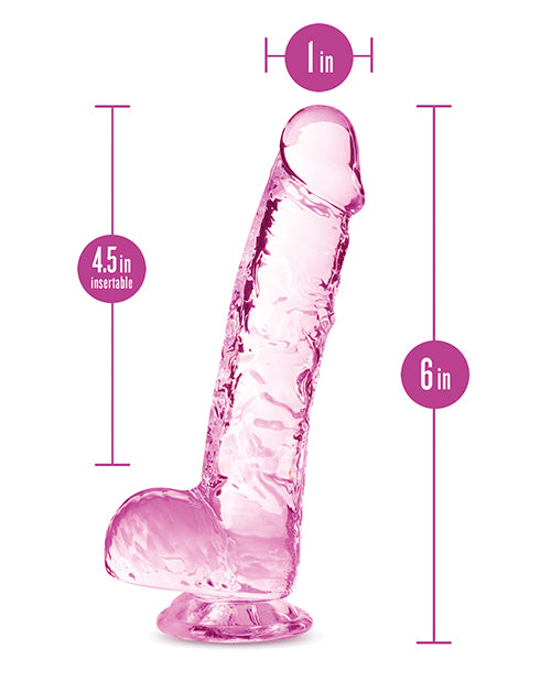 Ladda bilden i Galleri Viewer, Blush Naturally Yours 6 Inch Crystalline Dildo Rose