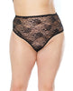 Load image into Gallery viewer, Stretch Lace High Waist Thong Black OS/XL