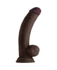 Charger l'image dans la visionneuse de la galerie, Shaft Model C Flexskin Liquid Silicone 8.5" Curved Dong w/Balls - Mahogany