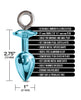 Bild in den Galerie-Viewer laden, Nixie Metall-Butt-Plug mit eingelegtem Schmuckstein & Pelzmanschetten-Set - Blau Metallic