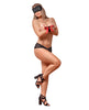 Load image into Gallery viewer, Love & Bondage Split Back Lace Booty Short, Blindfold & Wrist Ties Black S/M