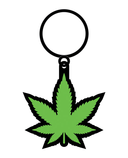Lataa kuva gallerian katseluohjelmaan, Wood Rocket Weed Pot Leaf Keychain - Green
