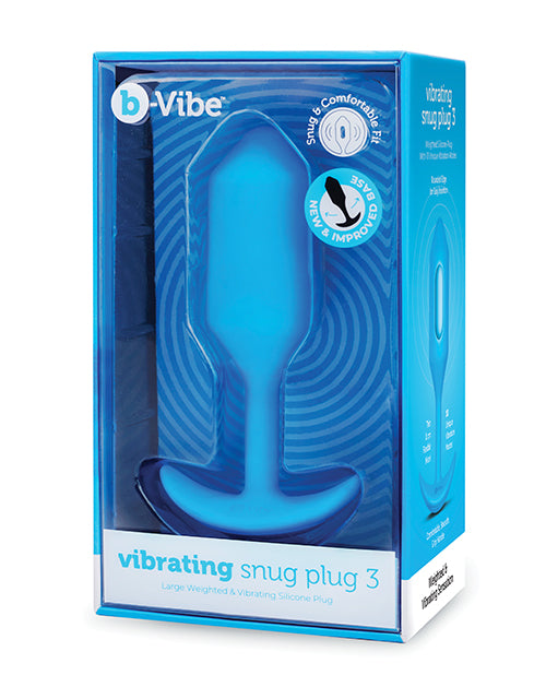 Indlæs billede i gallerifremviser, b-Vibe Vibrating Snug Plug - Large Blue