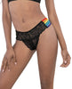 Load image into Gallery viewer, Pride Lace Rainbow Side Straps Panty Black O/S