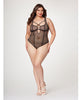 Charger l'image dans la visionneuse de la galerie, Fishnet Strappy High Cut Leg Teddy Black 1X/2X