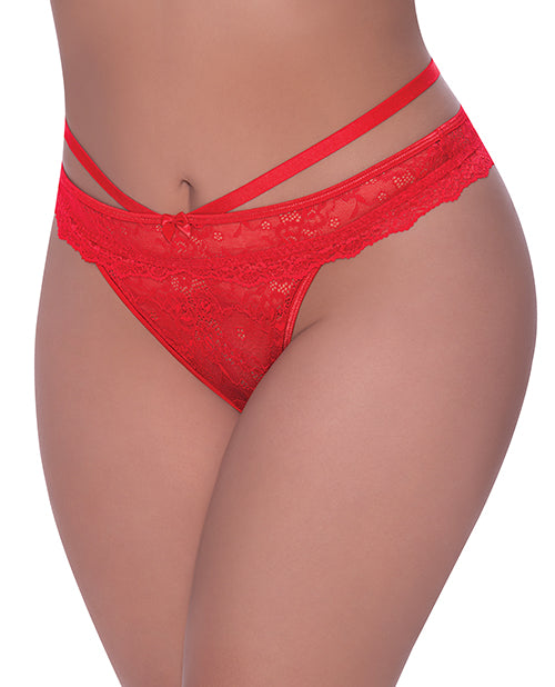 Bild in den Galerie-Viewer laden, Ooh La Lace Peek-a-Boo Cheeky Panty Red QN