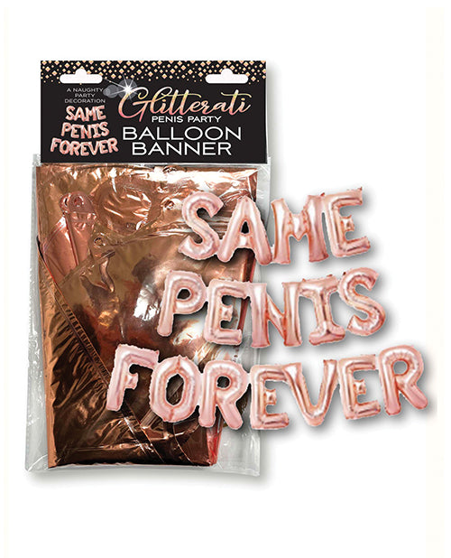 Charger l'image dans la visionneuse de la galerie, Bannière de ballons Glitterati Same Penis Forever pour enterrement de vie de jeune fille