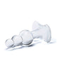Load image into Gallery viewer, Glas 4" Beaded Glass Butt Plug w/Tapered Base - Clear