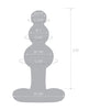 Load image into Gallery viewer, Glas 4" Beaded Glass Butt Plug w/Tapered Base - Clear