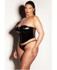 Afbeelding laden in Galerijviewer, FETISH Rider Vinyl Bustier w/Front Zipper & Panty Black 2X