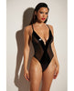 Carica l'immagine nel visualizzatore Galleria, FETISH Finesse Soft Cup Vinyl & Mesh Teddy w/Barbell Black L/XL