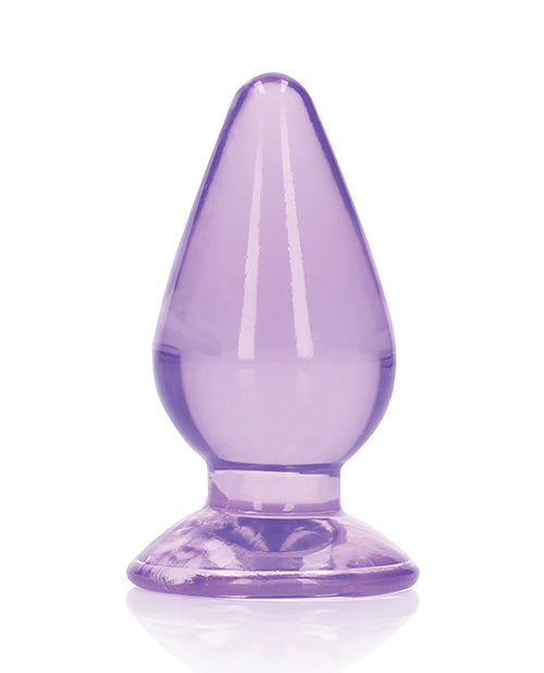 Cargue la imagen en el visor de la galería, Shots RealRock Crystal Clear 3.5" Anal Plug - Purple