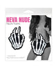 Load image into Gallery viewer, Neva Nude Holographic Skeleton Hands Pasties - White/Black O/S