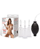 Lataa kuva gallerian katseluohjelmaan, Lux Fetish Nipple Suckers w/Clitoral Pump - Clear/Black