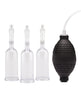 Lataa kuva gallerian katseluohjelmaan, Lux Fetish Nipple Suckers w/Clitoral Pump - Clear/Black