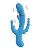 Lataa kuva gallerian katseluohjelmaan, Trilux Kinky Finger Rabbit Vibrator w/Anal Beads - Blue