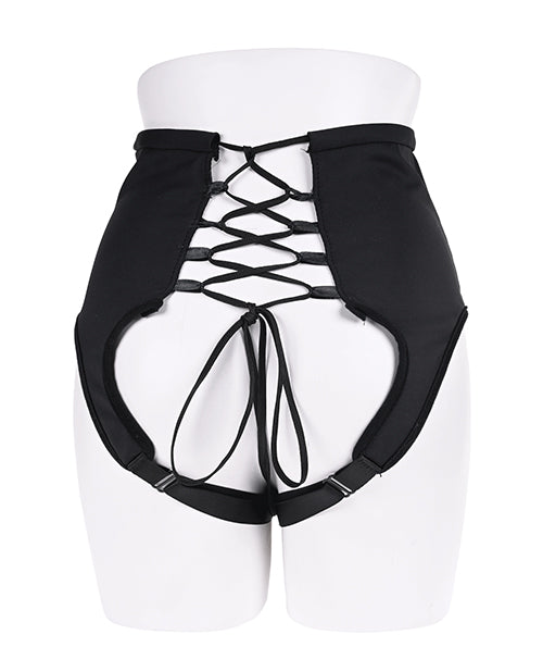 Cargue la imagen en el visor de la galería, Sportsheets High Waisted Strap-On Corset - Black