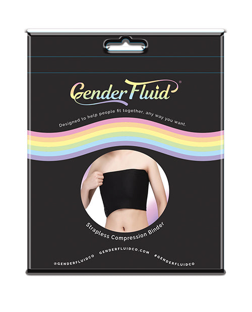 Indlæs billede i gallerifremviser, Gender Fluid Strapless Chest Compression Binder - L Black