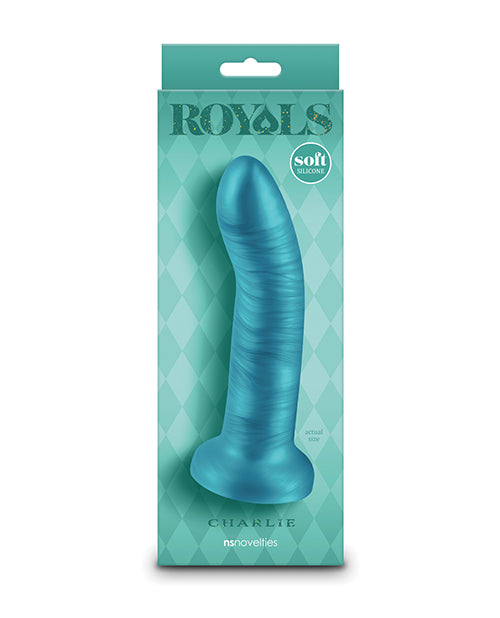 Cargue la imagen en el visor de la galería, Royals 6" Charlie Curved Dildo - Metallic Teal
