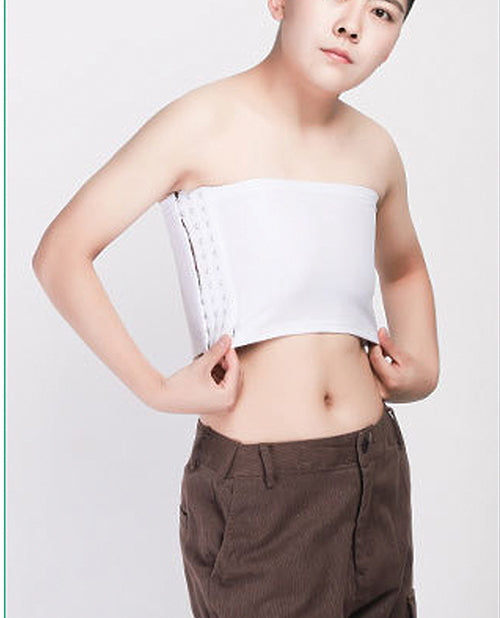 Load image into Gallery viewer, Gender Fluid Strapless Chest Compression Binder - L White