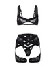 Lataa kuva gallerian katseluohjelmaan, Thalia Mesh & Lace Underwire 3 pc Set - Black XL