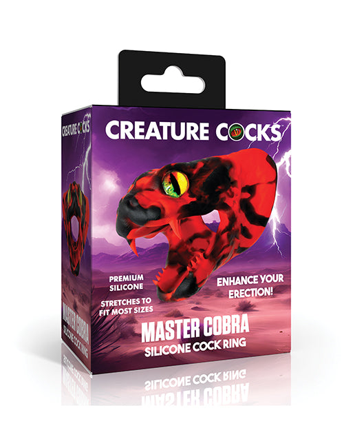 Încărcați imaginea în vizualizatorul Galerie, Creature Cocks Master Cobra Silicone Cock Ring - Red