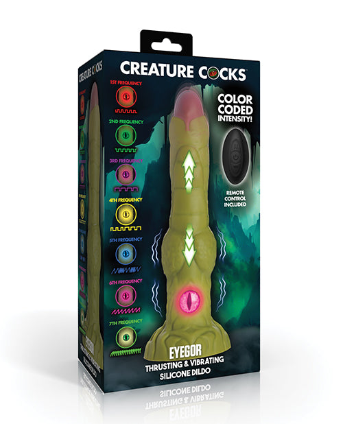 Lataa kuva gallerian katseluohjelmaan, Creature Cocks Eyegor Thrusting Vibrating Silicone Dildo