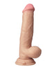 Lataa kuva gallerian katseluohjelmaan, Shaft Flexskin Liquid Silicone 8.5" Vibrating Side Curve Dong w/Balls - Pine