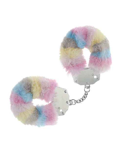 Indlæs billede i gallerifremviser, Shots Ouch! Heavy-duty Fluffy Handcuffs - Powder Rainbow