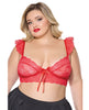 Załaduj obraz do przeglądarki galerii, Scallop Stretch Lace Soft Cup Bralette - Red QN