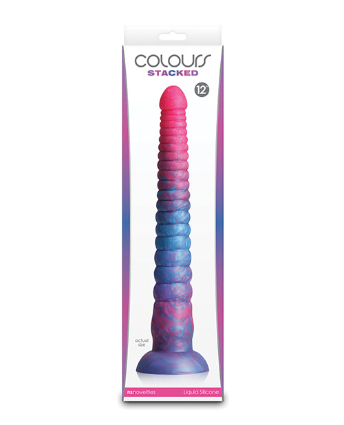 Załaduj obraz do przeglądarki galerii, Colours Stacked 12" Dildo - Pink/Blue