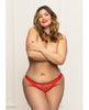 Load image into Gallery viewer, Lace Panty w/Heart Cut Out Back & Pearl Chain Detail - Red 1X/2X
