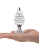 Charger l'image dans la visionneuse de la galerie, Gemsations 3 pc 2.95" & 3.25" & 3.7" Ripple Bling Bling Metal Butt Plug Training Set - Silver